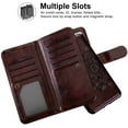 thumbnail image 4 of 2-in-1 Case for iPhone 11 Case Wallet Credit Card Holder ID Slot Detachable Hybrid Protective Slim Hard Shell Magnetic PU Leather Folio Pocket Flip Cover for iPhone 11 6.1 inch Mandala Brown, 4 of 15