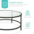 thumbnail image 5 of Best Choice Products 36in Round Tempered Glass Coffee Table for Home, Living Room, Dining Room - Black, 5 of 7