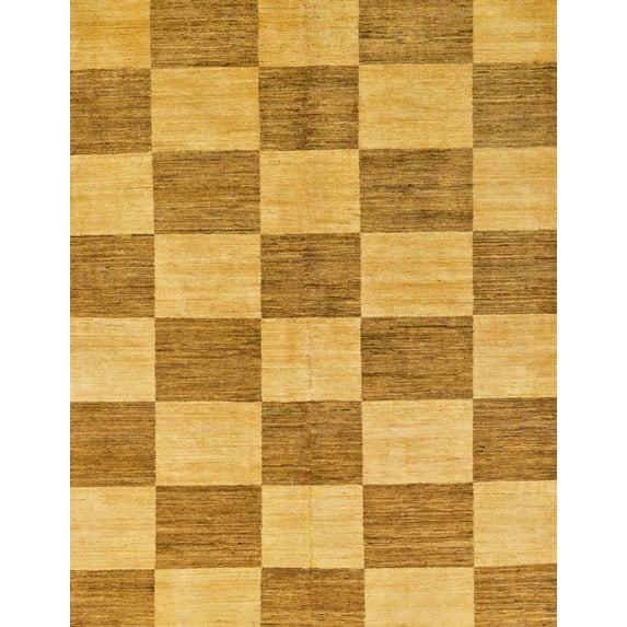 Ahgly Company Machine Washable Indoor Rectangle Abstract Orange Area Rugs, 8' x 10'
