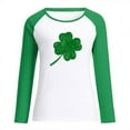 thumbnail image 4 of Tejiojio Summer Saving Labor Day Women's O Neck Casual Long Sleeved Pullover Print Stitching T Shirt Top, 4 of 5