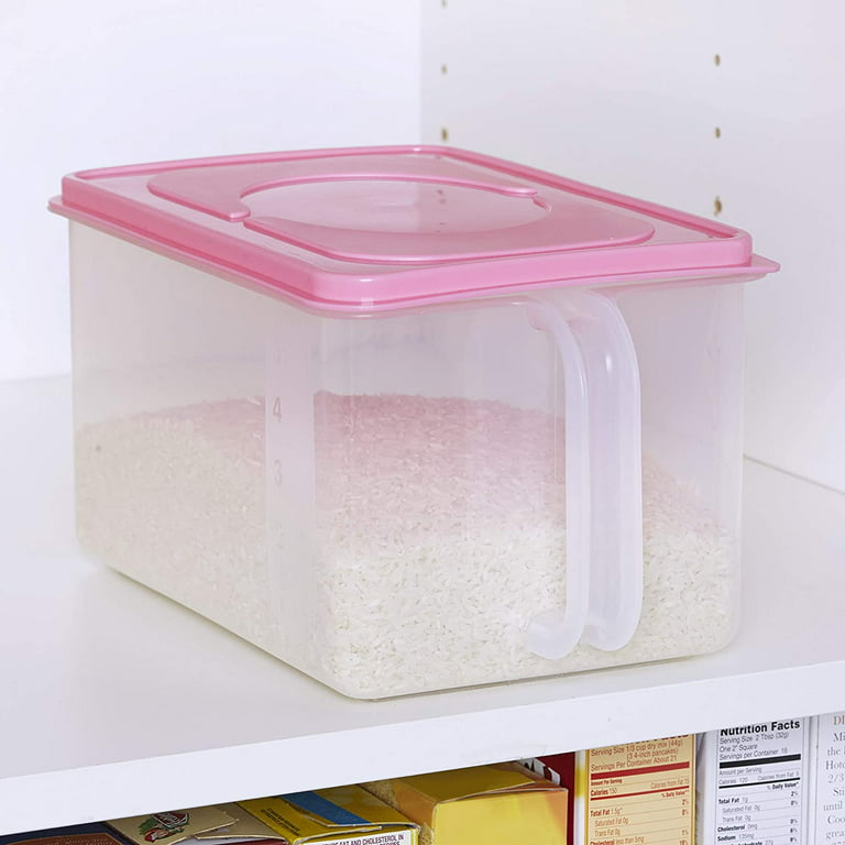 Food Storage Container With Handle & Lid For Pantry, Fridge