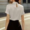 thumbnail image 6 of LIZUOJUNF Summer Tops for Women V Neck Lace Shirt Trendy Blouses Beach Vacation Clothes Basic Tees, 2XL, 6 of 6