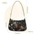 thumbnail image 3 of FORMRS Womens Shoulder Bag with Chain Strap Clutch Purse Cute Tote Handbag, Black Flowers, 3 of 7