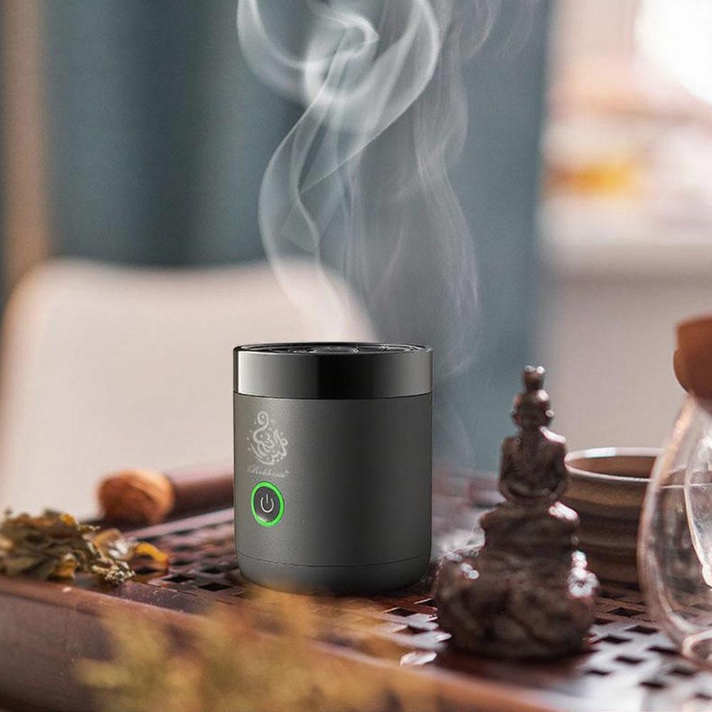 MUMQAQ Electric Bakhoor Burner, Portable Mini Incense, Rechargeable USB Aroma Diffuser,Aroma Diffuser Electric Arabic Incense Holder Muslim Home
