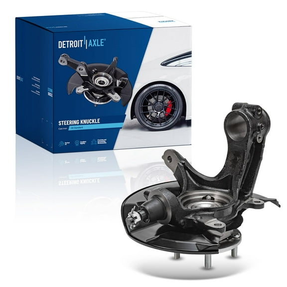 Detroit Axle - Front Steering Knuckle for 13-16 Honda Accord, Left Steering Knuckle & Wheel Hub Bearing 2013 2014 2015 2016 Replacement