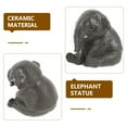 thumbnail image 3 of OUNONA 2pcs Mini Elephant Resin Figurines Animal Ornaments for Home Decor Collectors and Ideas, 3 of 8