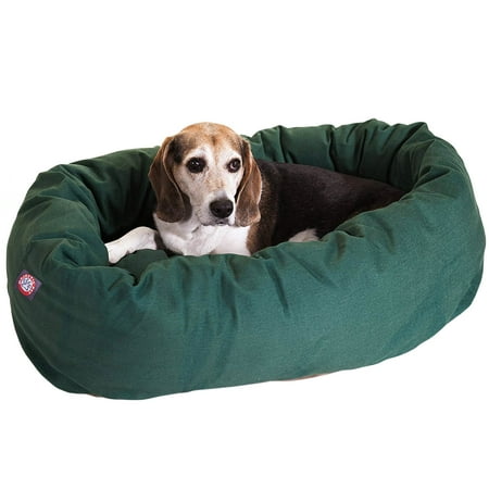 UPC: 0788995611332 | Majestic Pet | Poly/Cotton Bagel Pet Bed For Dogs  Green  Medium
