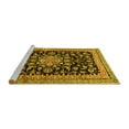 thumbnail image 2 of Ahgly Company Machine Washable Indoor Rectangle Medallion Yellow Traditional Area Rugs, 4' x 6', 2 of 4