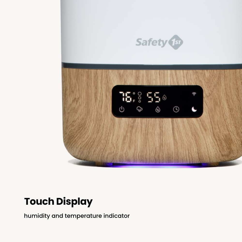 Connected Smart Humidifier — 1 Gallon (3.8L) Tank Size, Cool Mist Humidifier with Hygrometer and Nightlight, and Whisper Quiet for Baby Bedroom, Nursery, iOS and Android Compatible