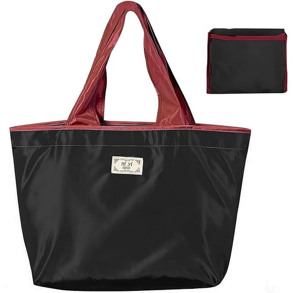 Reusable Grocery Bag Foldable Shopping Bag with Pocket Extra Wide Handle Portable Durable Washable Tote Bags