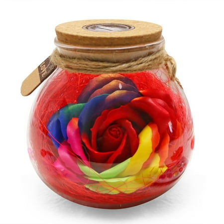 

LED RGB Rose Lamp Flower Bottle Night Light Remote Control Rose Bulb Lights Red