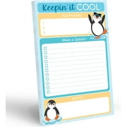 Penguin To Do List Notepad - 50 Sheets 5.5 x 8.5" Daily Productivity Task Planner and Habit Tracker Pad - Cute Office Supplies and Gift Idea to Reach Goals and Track Tasks and Appointments