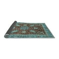 thumbnail image 2 of Ahgly Company Indoor Square Abstract Light Blue Modern Area Rugs, 7' Square, 2 of 4