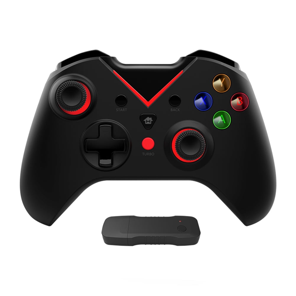 Wireless Gamepad Game Controller for Xbox One 10/8/7 (Black Red) - Walmart.com