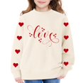 thumbnail image 2 of CPNG Girls Sweatshirts Crewneck Long Sleeve Pullover Sweatshirt with Cute Love Heart Graphic Loose Fit Casual Daily Wear Pullovers, 2 of 6
