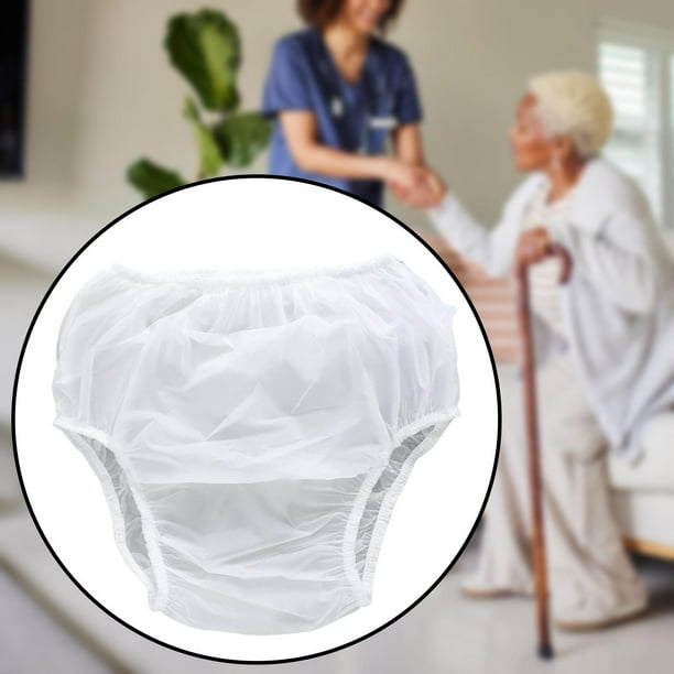 Pañal para adultos cómodo versátil Uso impermeable Pantalones de pañales a prueba de agua Resistente para el desgaste para mujeres y ancianos ancianos M