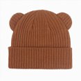 thumbnail image 5 of 3-36 Months Baby to Toddler Beanie Solid Hats Kids Cute Knitted Cuffed Hats for Boys Girls Infant Baby Winter Hat, 5 of 9