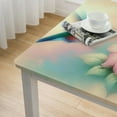 thumbnail image 4 of BANET Cotton Linen Tablecloth Dust-Proof Table Cover for Kitchen Dinning Picnic Tabletop Decoration, with Flying Branches Blooms, Square Tablecloths White, 4 of 7