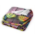 UltraSoft Micro Fleece Blanket,Dog Is Love Design Colorful Lovely
