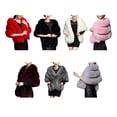 thumbnail image 4 of Ruiboury One Size Fits For Most Ladies Versatile And Adjustable Faux Fur Shawl For All Women Super Soft black, 4 of 6