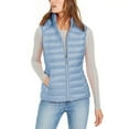 thumbnail image 1 of Michael Kors Women's Chambray Down Puffer Hooded Vest Jacket (M), 1 of 3