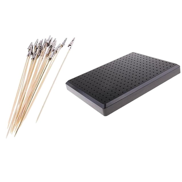 Abrazadera de Alambre de Metal Baoblaze 20pcs con Base de Cola Larga Clip de Broche Para Tarjeta de DIY