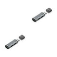 thumbnail image 2 of Tholdsy Mini estación adaptadora USB 2,0 de alta velocidad, divisor de transferencia de datos, accesorio de ordenador portátil de aleación de aluminio Gris 2piezas, 2 of 5