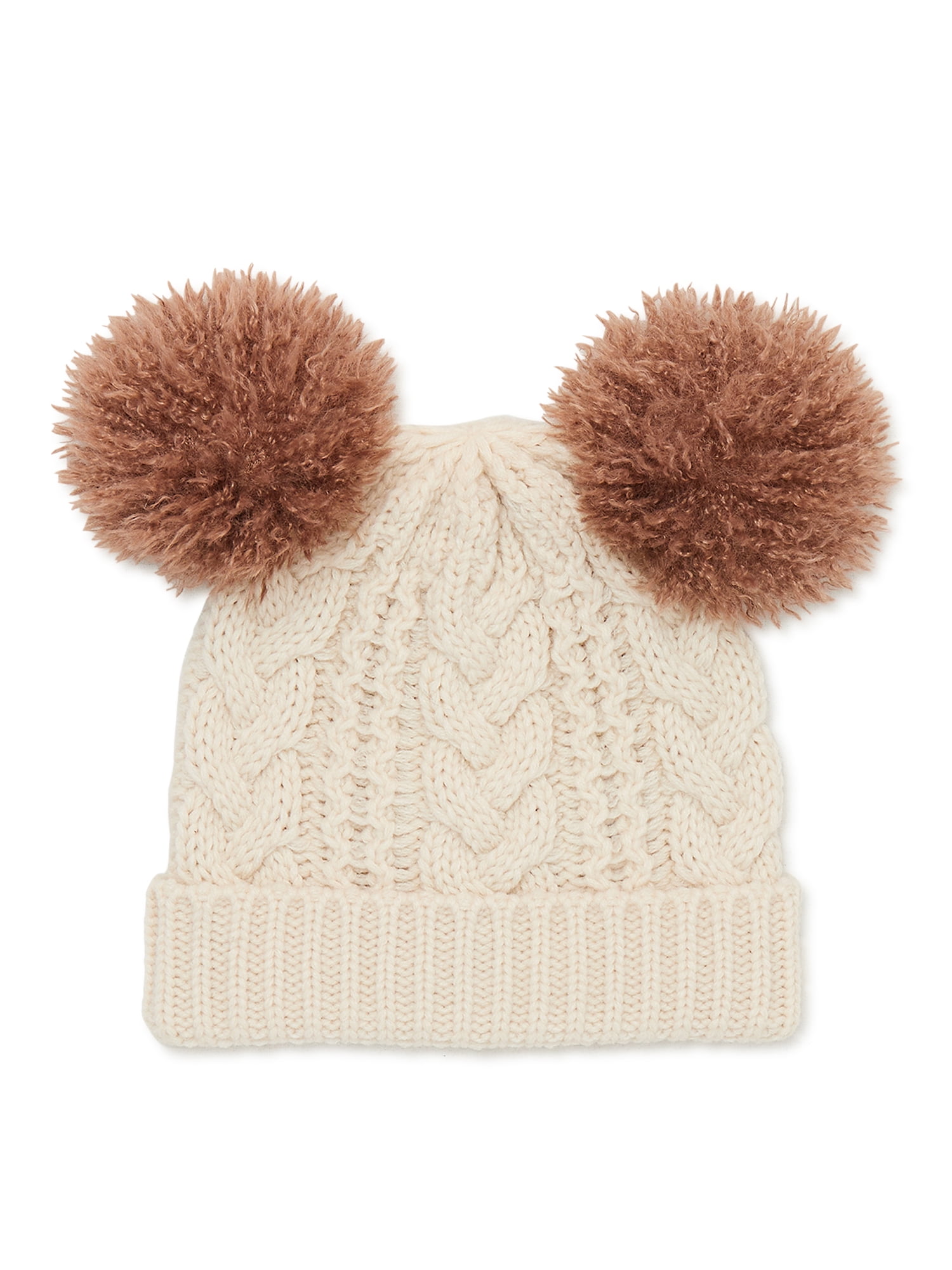 Child Cable Pom Pom Beanie Hat