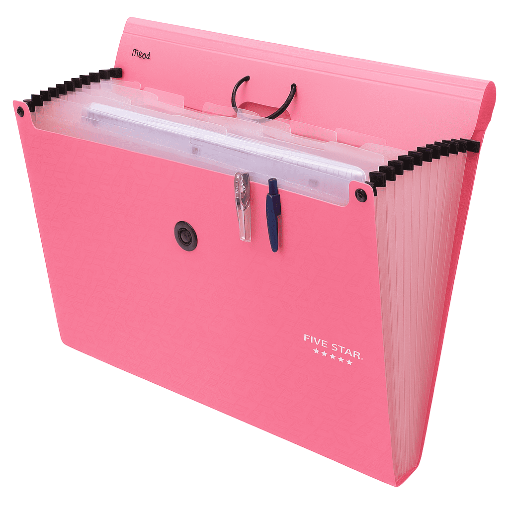 Five Star® 13Pkt Expanding File Pink