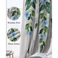 thumbnail image 3 of Blue Floral Spring Blackout Curtains for Bedroom Living Room Darkening Curtains 84 Inch Length 2 Panels Set Summer Farmhouse Botanical Wooden Window Curtain Window Treatment Grommet Drapes 42"x84", 3 of 9