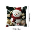 thumbnail image 3 of Qwtwty Room Decor Christmas Pillow Cover Holiday Decoration Sofa Decoration Linen Pillow Home Sofa Holiday Decoration Pillow Cover 45x45cm, 3 of 6