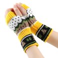 thumbnail image 1 of Xiao Hua Guantes sin dedos para mujer, manoplas de punto con forma de árbol de Navidad, calentadores de muñeca de medio dedo para invierno, estilo C, 1 of 5