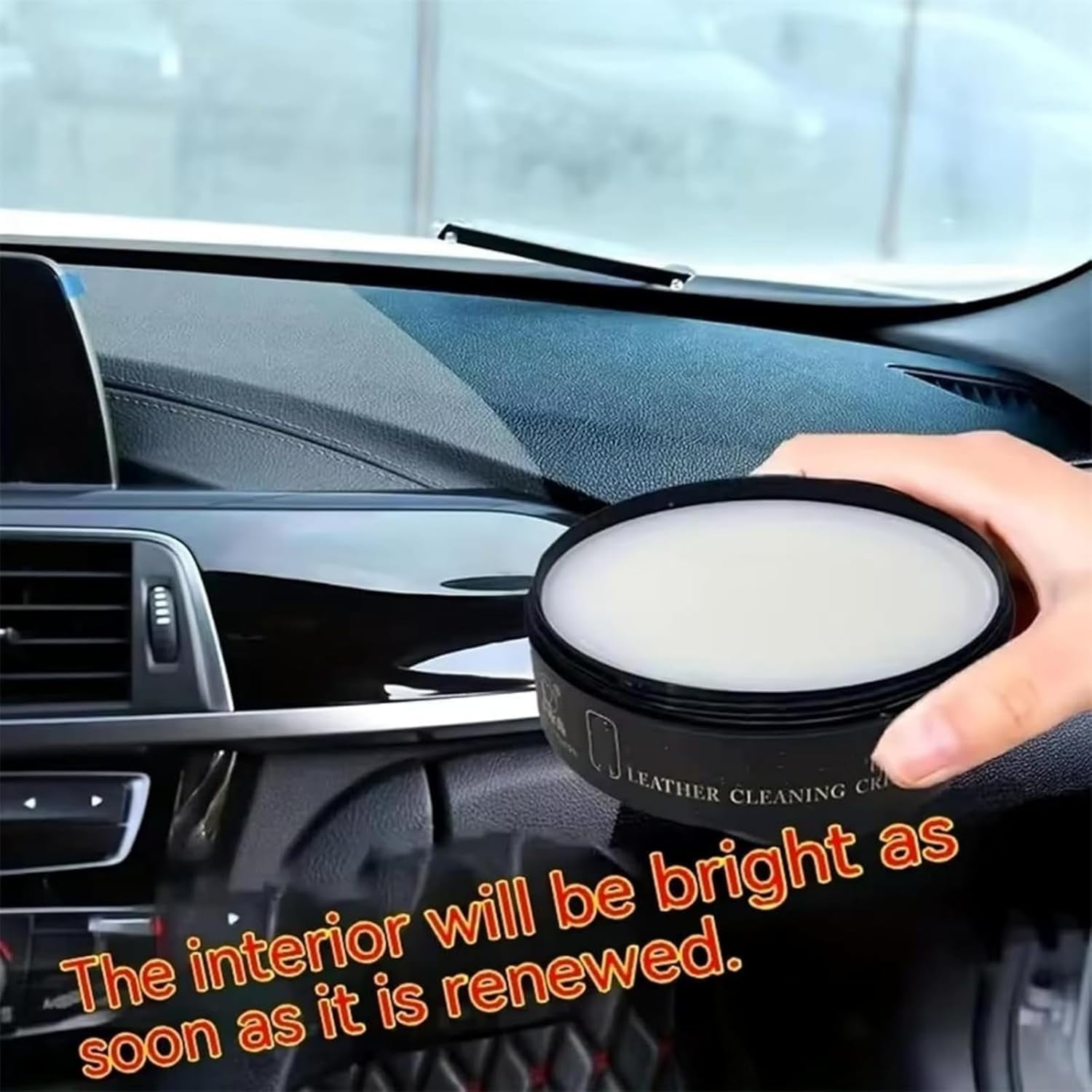 Leather Maintenance Cream, Leather Cleaner for Car Interior, Multifunctional Leather Cleaning Cream, Automotive Interior and Furniture Leather Maintenance Cream for Cars (1PC)