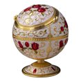 thumbnail image 2 of Riguas Ash Holder Nordic Style Windproof Heat Resistant Large Flip-top Design Anti Fly Ash Spherical Ashtray for Home, 2 of 8