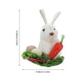 thumbnail image 2 of Raindrops White Easter Straw Figure Statue for Indoor Outdoor Spring Decor, Seasonal Holiday Decoration, 2 of 8