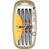 BIC Triumph 730R Needle Point Roller Pen, 0.5mm, Black, 4-Pack