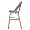 Noble House Gallia Outdoor Bar Stool - Dark Teal/White, 2 Pack