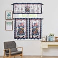 thumbnail image 5 of Kitchen Window Curtains Valance and Tier Set, Independence Day Blue Truck Rod Pocket Tier Curtains and Valance 3 Piece Set, USA Flag Love Stars Window Treatment for Bedroom Living Room, 5 of 9