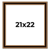 21x22 Frame Gold Brown Plein Air Vintage Solid Wood Picture Frame | 1.75 Inches Moulding Width |