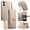 Khaki, variant on Wallet Case for iPhone 16 with Credit Card Holder & Wrist Hand Strap & Zipper Pocket, Magnetic Clasp PU Leather Shockproof Flip Kickstand Protective Cover for iPhone 16, Khaki