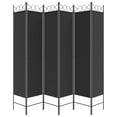 thumbnail image 2 of vidaXL 6-Panel Room Divider Black 240x200 cm Fabric, 2 of 5