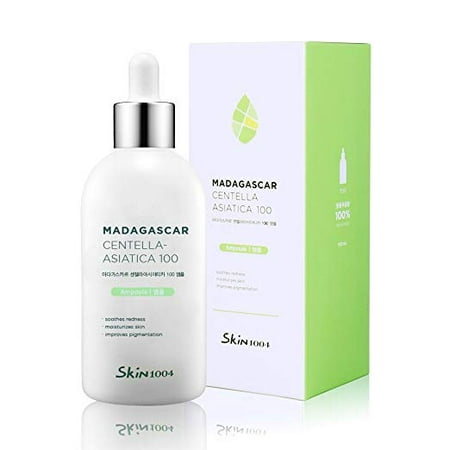 Skin1004 Madagascar Centella Asiatica 100 Ampoule (100ml or 3.38 floz) - Facial Serum - 100% Centella Asiatica Extract - for soothing sensitive and acne-prone