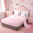 thumbnail image 3 of Erosebridal Girly Bow 7 Pieces Bedding Comforter Set For Kids,Pink Letter D Personalized Initial Full Bedding Set,Pink Reversible, 3 of 7