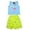 Blue Butterfly, variant on Two Piece Girls Shorts Set (Blue Butterfly, 3T)