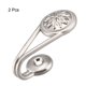 thumbnail image 3 of Soporte de cortina decorativo Uxcell montado en la pared para ventana 2.64" x 1.18" x 1.34" tono plateado 2 paquetes, 3 of 4