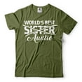 thumbnail image 4 of World's Best Auntie Shirt Aunt Gift Auntie New Aunt Shirt Promoted To Auntie Tee Sister Aunt Shirt (Small Navy Blue), 4 of 6