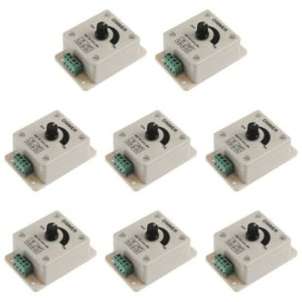 Regulador de intensidad LED 12-24V 8A Brillo ajustable Controlador de un solo color