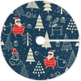 thumbnail image 1 of FMSHPON Christmas Trees Santa Snowflakes Xmas Christmas Tree Skirt Stand Mat for Holiday Party Decoration Indoor Outdoor 36 inches, 1 of 6