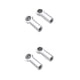 thumbnail image 4 of Vogacara 2 piezas soporte de cabeza de bola extremos de barra de acoplamiento de rosca inversa positiva plata Plata 2piezas, 4 of 6