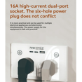thumbnail image 4 of Smart Socket with Fast Charger WiFi+Bluetooth Smart Wall Outlet 2 Sockets+ USB Charging Port Electrical Outlet Switches,1 x Smart Socket with Fast Charger,White, 4 of 9